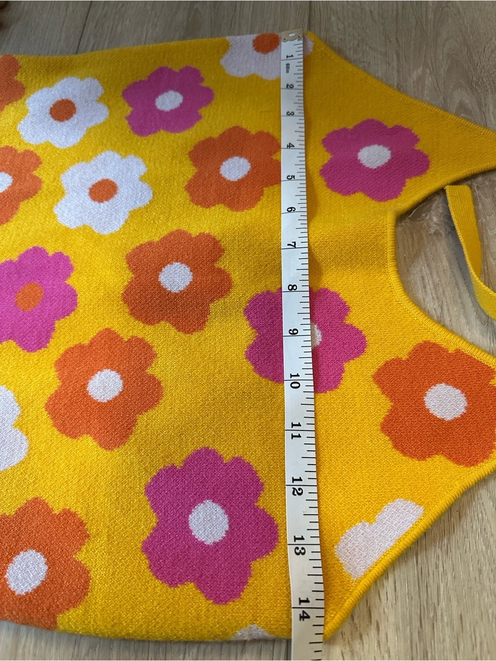 Hippie Retro Floral Yellow Bodycon Midi Boho sweater Halter Top Dress - Women's - Picture 4 of 7